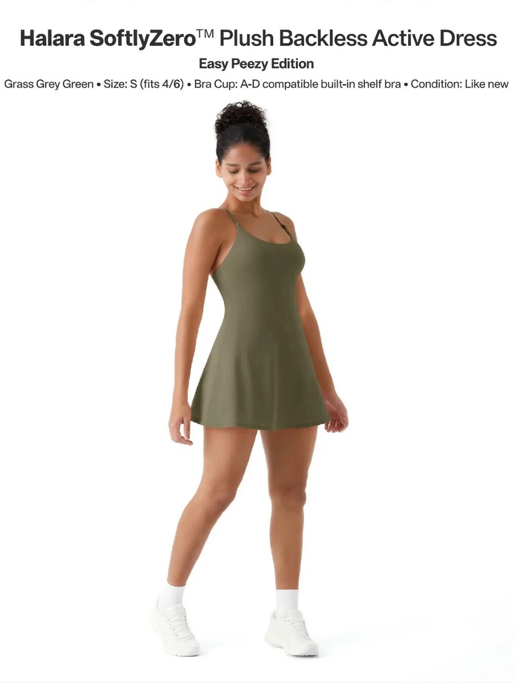 Halara SoftlyZero™ Plush Backless Active Dress - Easy Peezy Edition